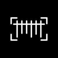 streepjescode glyph omgekeerd icoon vector