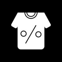 tshirt glyph omgekeerd pictogram vector