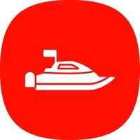 snelheid boot glyph kromme icoon vector