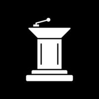 podium glyph omgekeerd pictogram vector