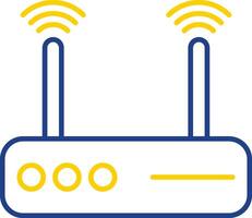 modem lijn twee kleur icoon vector