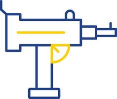 uzi lijn twee kleuren icoon vector