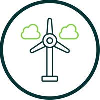 wind turbine lijn cirkel icoon vector