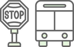 bus hou op filay icoon vector