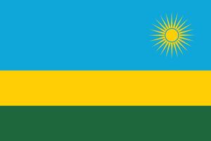 rwanda vlag illustratie. rwanda nationaal vlag. vector