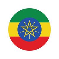 Ethiopië nationaal vlag illustratie. Ethiopië ronde vlag. vector