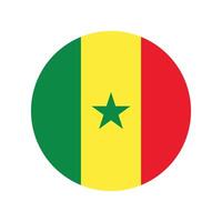 Senegal nationaal vlag illustratie. Senegal ronde vlag. vector