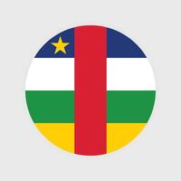 centraal Afrikaanse republiek nationaal vlag illustratie. centraal Afrikaanse republiek ronde vlag. vector