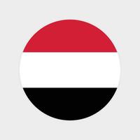Jemen nationaal vlag illustratie. Jemen ronde vlag. vector