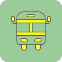 school- bus gevulde geel icoon vector