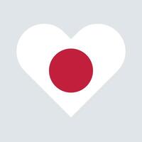 Japan nationaal vlag illustratie. Japan hart vlag. vector