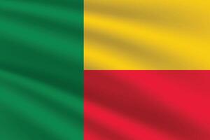 Benin vlag illustratie. Benin nationaal vlag. golvend Benin vlag. vector