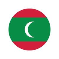 Maldiven nationaal vlag illustratie. Maldiven ronde vlag. vector