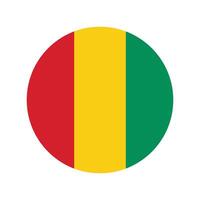 Guinea nationaal vlag illustratie. Guinea ronde vlag. vector