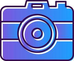 foto camera helling gevulde icoon vector