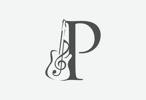 muziek- icoon met laatste p logo ontwerp creatief concept vector