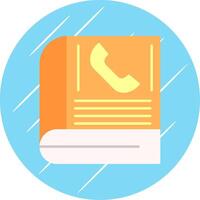 contact boek vlak blauw cirkel icoon vector