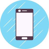 mobiel telefoon vlak blauw cirkel icoon vector