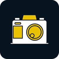 foto camera glyph twee kleur icoon vector