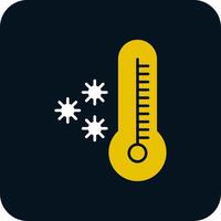 thermometer glyph twee kleuren icoon vector