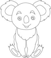 schets koala clip art. tekening dieren clip art. tekenfilm wild dieren clip art voor geliefden van dieren in het wild vector