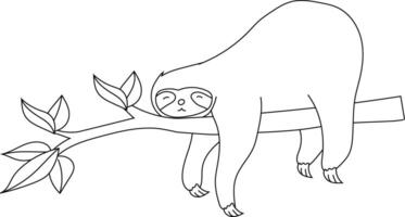 schets luiaard clip art. tekening dieren clip art. tekenfilm wild dieren clip art voor geliefden van dieren in het wild vector
