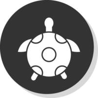 schildpad glyph grijs cirkel icoon vector