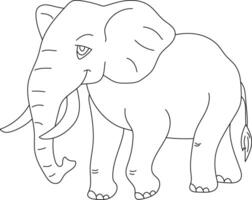 schets olifant clip art. tekening dieren clip art. tekenfilm wild dieren clip art voor geliefden van dieren in het wild vector