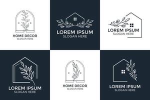 verzameling van behuizing decoratie logos vector