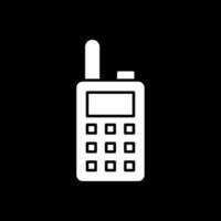 walkie talkie glyph omgekeerd pictogram vector