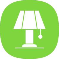 tafel lamp glyph kromme icoon vector