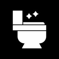 toilet glyph omgekeerd pictogram vector