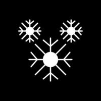 sneeuwvlok glyph omgekeerd icoon vector