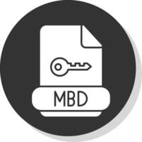 mdb glyph grijs cirkel icoon vector