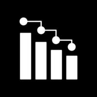 staafdiagram glyph omgekeerd pictogram vector