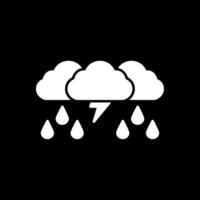 storm glyph omgekeerd pictogram vector