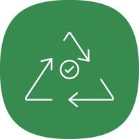 recycle lijn kromme icoon vector