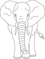 schets olifant clip art. tekening dieren clip art. tekenfilm wild dieren clip art voor geliefden van dieren in het wild vector