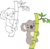 koala clip art set. tekenfilm wild dieren clip art reeks voor geliefden van dieren in het wild vector