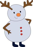 kleurrijk sneeuwman clip art voor geliefden van winter seizoen. deze winter thema sneeuwman pakken Kerstmis viering vector