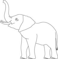 schets olifant clip art. tekening dieren clip art. tekenfilm wild dieren clip art voor geliefden van dieren in het wild vector