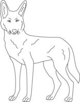 schets wolf clip art. tekening dieren clip art. tekenfilm wild dieren clip art voor geliefden van dieren in het wild vector