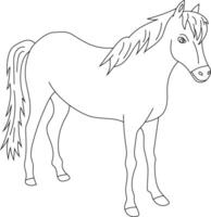 schets paard clip art. tekening dieren clip art. tekenfilm wild dieren clip art voor geliefden van dieren in het wild vector