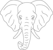 schets olifant clip art. tekening dieren clip art. tekenfilm wild dieren clip art voor geliefden van dieren in het wild vector