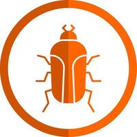 insect glyph oranje cirkel icoon vector