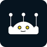 Chatbot glyph twee kleur icoon vector