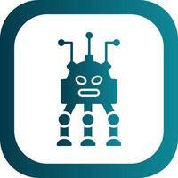 robotica glyph helling ronde hoek icoon vector