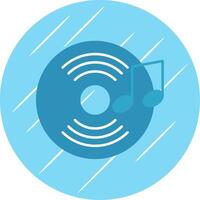 vinyl Vermelding vlak blauw cirkel icoon vector