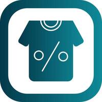 t-shirt glyph helling ronde hoek icoon vector