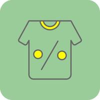 t-shirt gevulde geel icoon vector